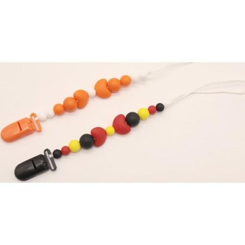 Baby Pacifier Clip Chain Baby Boys Girl Pacifier Clips Newborn Dummy Pacifier Chain Holder Baby Love Bead Teether Nipple Feeding