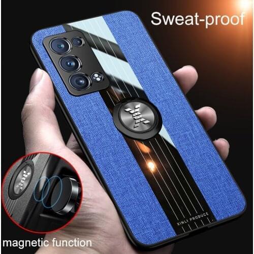 For OPPO A74 A54 A53 A93 A94 A95 5G A55 A15 A73 2020 A32 A53S F17 F19 Pro Plus K9 Reno 5Z Luxury Magnetic Car Ring Holder Cover