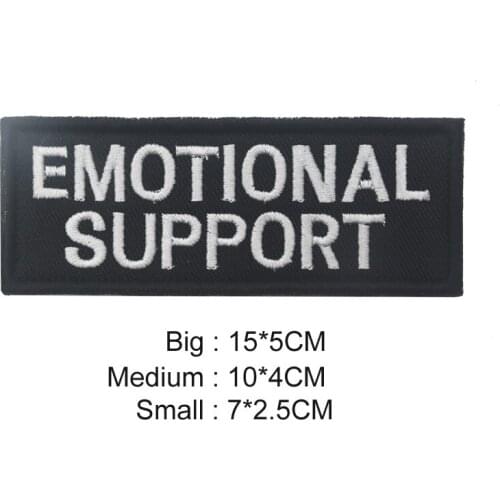 EMOTIONAL SUPPORT Embroidery iron on Patches for backpacks Military Morale Tactical Army patches Embroidered Badges Appliques