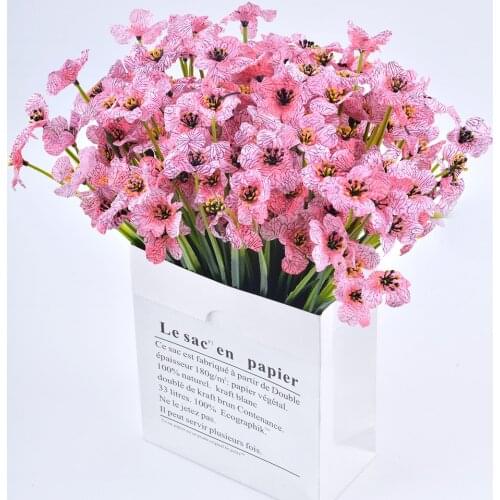 Artificial Flowers Outdoor UV Resistant Fake Flowers No Fade Faux Plants Garden Porch Window Box Decorating Wedding Home Decora