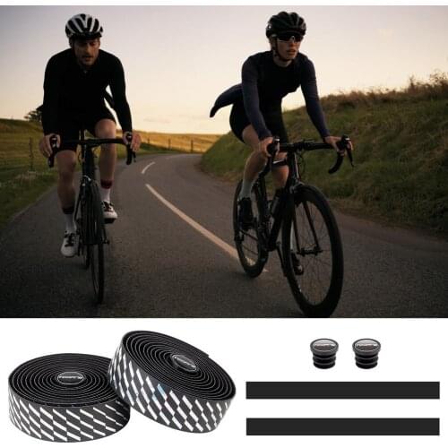 TOOPRE Road Bicycle Tape Handlebar Wrap Straps PU+EVA Bike Bar Tape Shock Absorption Gradient Bicycle Cycling Handle Belts