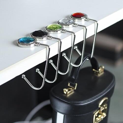 Purse Bag Desk Hook Multifunction Anti Slip Space Saving Hook Holder Straight