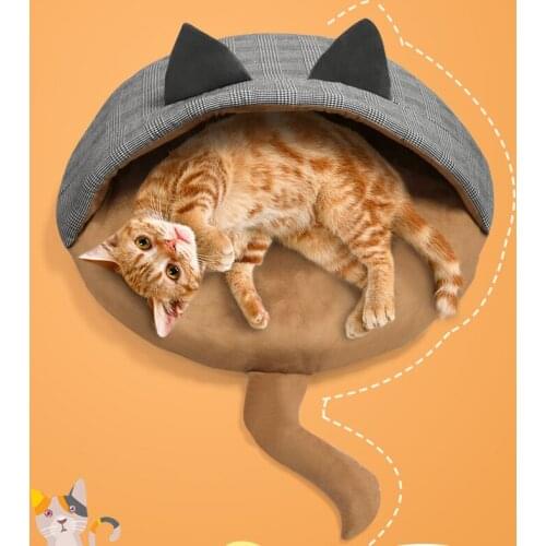 New Cute Portable Cat House Easy Wash Beds Sleeping Bags Small Medium Puppies Animal Pet Dog Sofa Mats Cushion Nest Chihuahua