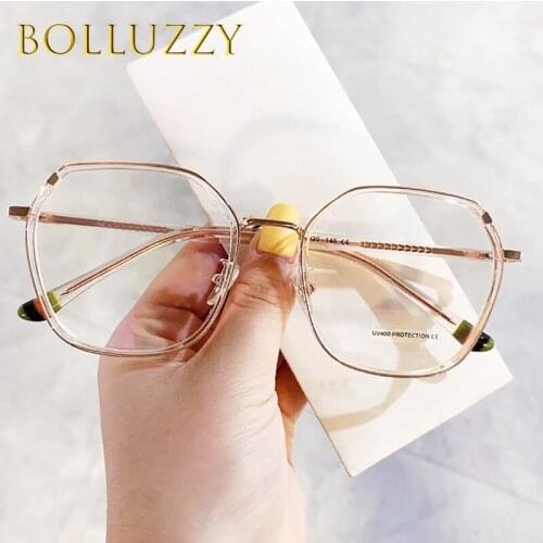 10pcs/lot Bue Light Blocking Glasses Men Women Anti Blue Light Glasses Game Computer Glasses Oversize Clear Lenses Polygonal