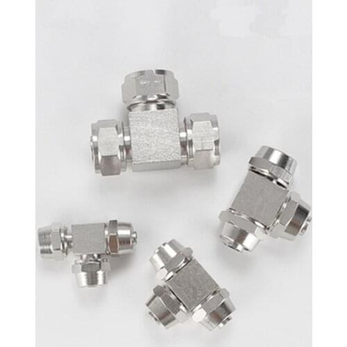 Pneumatic Fast Twist Tee Fitting OD 4/6/8/10/12mm Hose Tube Copper Nickel Plating High Pressure SMC Air Lock Connector