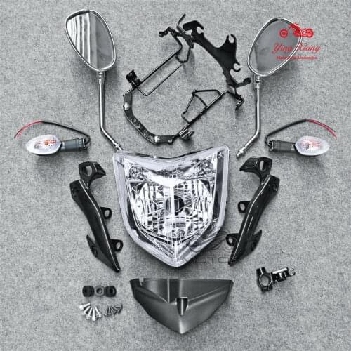 Fit For 2006-2009 Yamaha FZ1 Headlight Assembly Set Mirror Turn Light Bracket