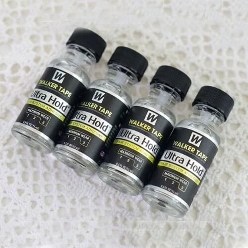 Professional Hair Glue 0.5floz 15ML Ultra Hold Glue Mens Toupee Tape Hair System Adhesives Brush For Lace Wig/Toupee Soft-bond