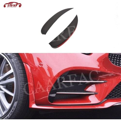 Carbon Fiber/ABS Material Front Bumper Fins for Mercedes Benz CLS Class W257 CLS260 300 350 450 CLS53 AMG43 Style