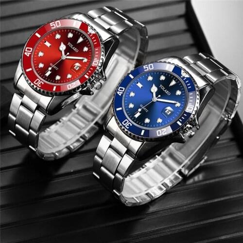 2020 Luxury Classic Men Watches Men Fashion Military Sport Watches YOLAKO Stainless Steel Date Analog Quartz Watch Reloj Hombre