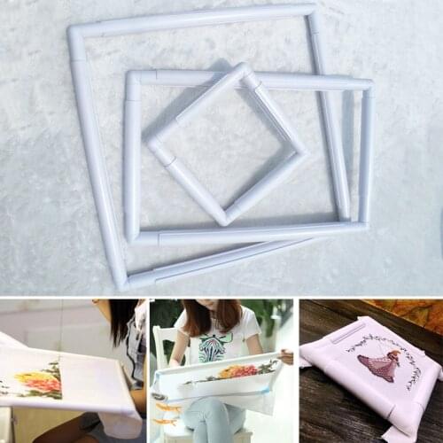 Handhold Square Shape Handhold Embroidery Plastic Frame Hoop Cross Stitch Craft DIY Tool
