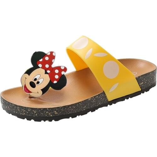 Disney childrens cartoon Mickey Mouse girl female student summer slippers home shoes beach shoes non-slip