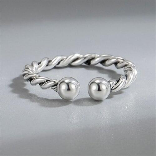 SHQIYAYI Men Women Finger Rings Party Gift Fashion Jewelry Weave Open Ring Adjustable Simple Style Accessories 020