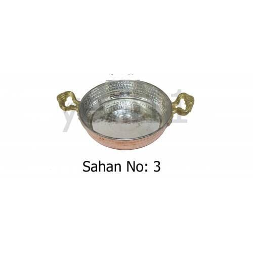 No:3 Thick Copper Double Handle Egg Sahan 18 Cm Frying Pan