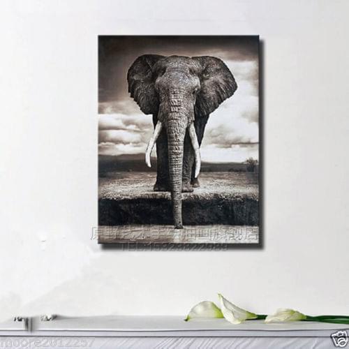 Contemporary wall decor Asian art Oil Painting elephant on huge canvas NO framed