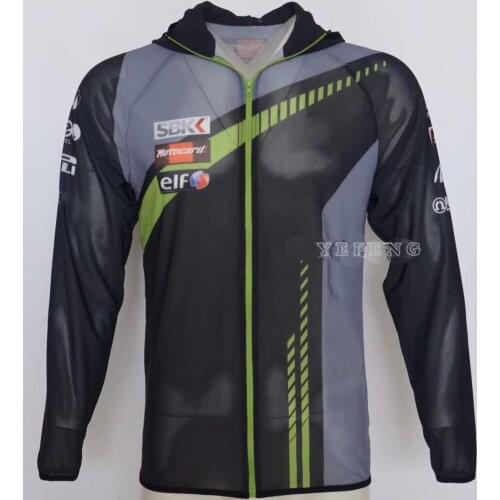 Anti-UV Sweater Motorcycle Sweatshirt Coat Hoodie Sport Sun Protection Clothes For Kawasaki Motocross Motorcycle Long Jersey