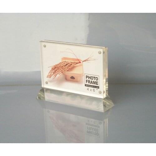 Standing Clear Acrylic magnetic photo frame For Wedding or speical Gifts size 203*254mm