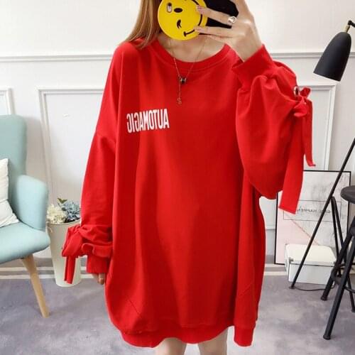 Spring Hoodies Women Autumn Simple All-match Letter Printed Leisure Oversized Pullovers Thin Loose Streetwear Sweatshirts B160