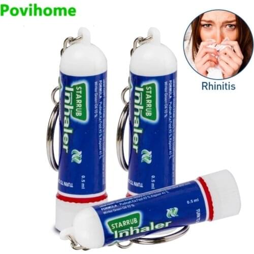 1/3pcs Rhinitis Mint Cream Keychain Inhaler Rhinitis Nasal Essential Oils Cold Headache Congestion Relief Refresh Nose Ointment