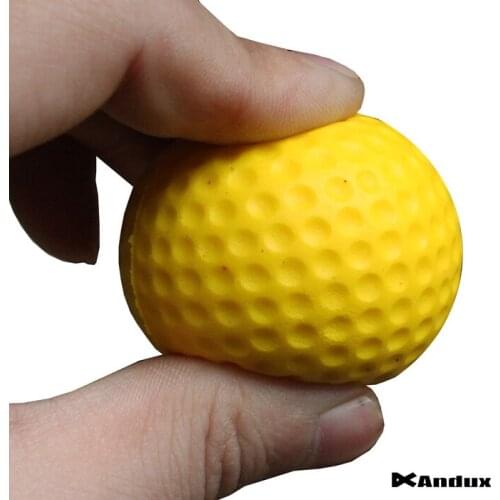 10pcs/pack Soft Indoor Practice PU Yellow Golf Balls Training Aid H8876 Free Shipping Drop Shipping Wholesale