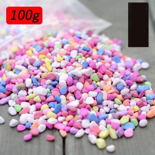 100g Gardening Decoration Colored Pebbles Stones For Aquarium Indoor Small Pot Flower Pot Decorative Sand For Vase Stones