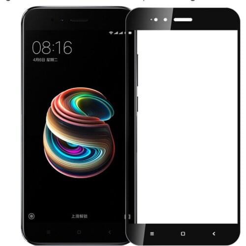 2PCS Full Gule Cover Glass for Xiaomi Mi A1 / mi 5x 5.5" Screen Protector Tempered Glass Protective Film Glass