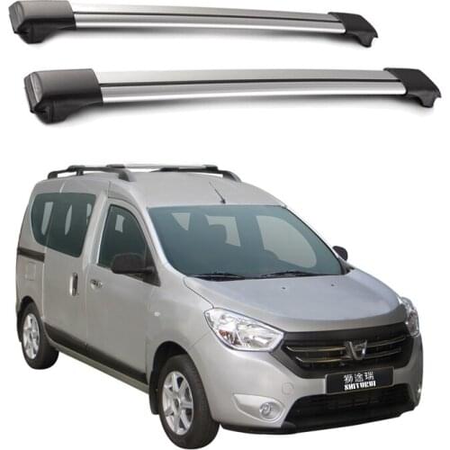 2Pcs Roof Bars forDacia Dokker 5 Door MPV 2012 - 2021 (Rails) Aluminum Alloy Side Bars Cross Rails Roof Rack Luggage