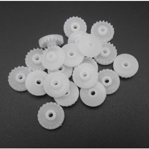 20PCS 0.5M 20T Plastic Crown Gear 0.5 Modulus 20 Teeth Aperture 2mm 1.95mm Tight Distribution 4MM X 11MM Teeth Front C202AF
