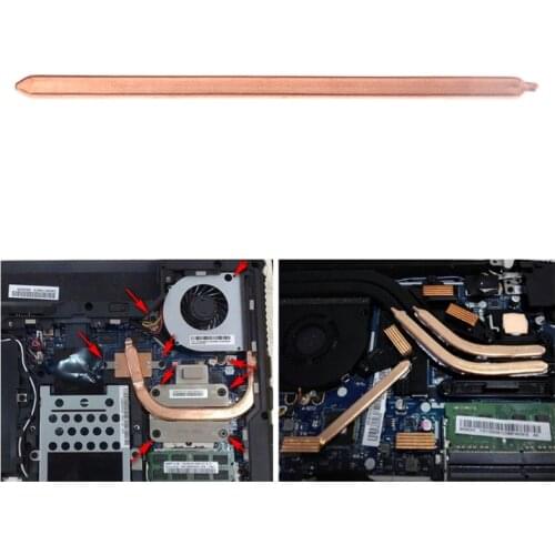 80/130/170/220/300mm Pure Copper Tube Flat Heatsink Cooler For Laptop Notebook N84A