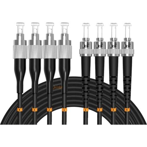 820ft Outdoor Armored 250 Meters FC-ST 4 Core 9/125 OS1 Single-mode Fiber Optic Cable Patch Cord Jumper FC to ST FC/PC-ST/PC