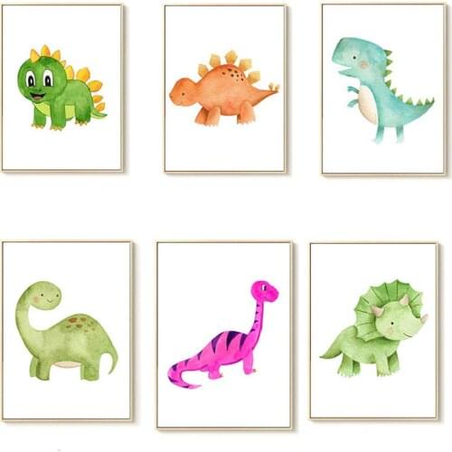 NEW 5D DIY Kids Diamond Painting Cartoon Colorful Little Dinosaur Full Square Cross Stitch Embroidery Kids Gift Home Decoration