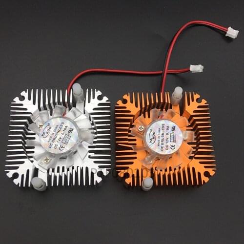 10pcs Aluminum Heatsink with fan for 5W/10W High Power LED light Cooling Cooler DC12V