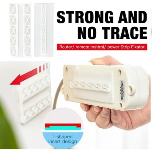 Seamless Punch Free Plug Sticker Holder Wall Fixer Power Strip Holders Storage Sockets Wall Holders Shelf Stand Holder Plug Hook