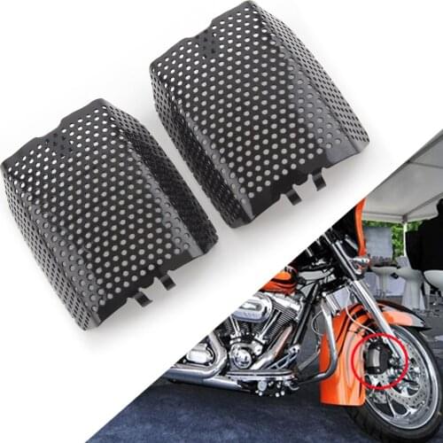 Motorcycle Black Stainless Steel Front Brake Caliper Cover Protection Guard Cover For Harley Touring 2008-2019 V-Rod 2006-2019