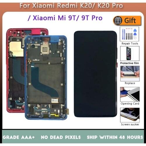 For XIAOMI Redmi K20 K20 Pro For XIAOMI MI9T 9T Pro Original LCD screen assembly with front case Black blue red