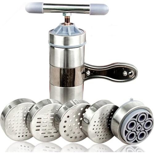 Dropshipping Stainless Steel Manual Noodle Maker Pastas Making Machine Presse Spaetzle Maker Fruits Juicer 5 Different Molds