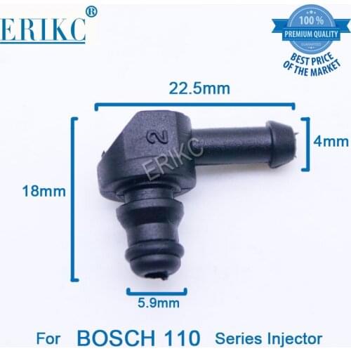 Erikc Fuel Injector Spare Parts Return Oil Backflow Pipe Connector Plastic Two-way Joint for Bosch 0445110 Series Injections