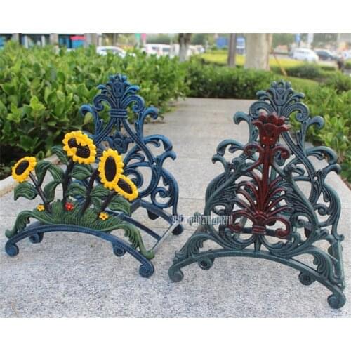 European Modern Style Iron Art Garden Storage Holder Rack Water Pipe Tube Wall Hanging Ourdoor Home Organizer Shelf Home