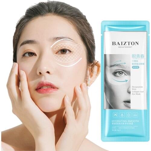 Hexapeptide Anti Aging Crystal Eye Mask Keep Moisturizing Repair Skin Eye Care Patches Single Pack Aloe Sooth Skin Gel Eye Mask
