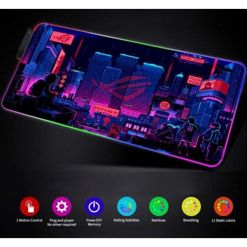 Rgb City Asus Rog Pc Accessories Led Mouse Pad Gaming Play Mats Gaming Setup Mesa Gamer Backlit Mat Republic of Gamers Mouse Mat