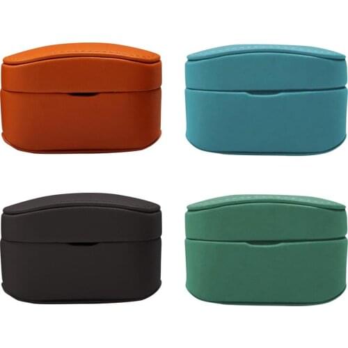 Leather Case Protective Skin Cover For WF-1000XM4 Earphones Earphone Accessories Silicone Charging Box Cover