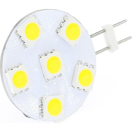 Red Emiting Color LED G4 Lamp 6LEDS of 5050SMD Round Bulb Dimmable Wide voltage AC/DC10-30V 5pcs/lot