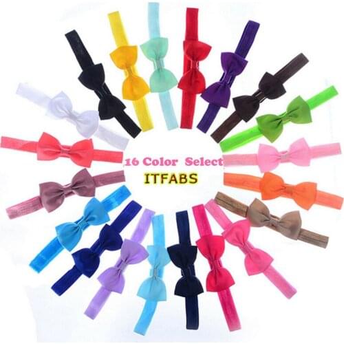2019 Hot Sale Hair Band Bow Baby Kids Girls Newborn Elastic Princess Headband Accessories Girl Hairbands Multi-color Optional