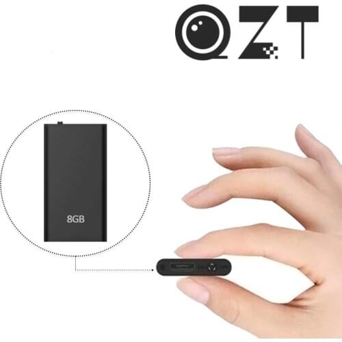 QZT Smallest Voice Recorder Mini MP3 Player Small Digital Audio Sound Recorder Micro Voice Recorder Dictaphone Recording Device