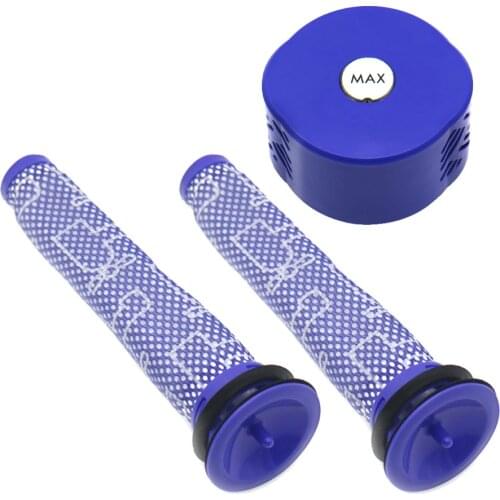 3pcs/set Pre & Post-Motor HEPA Filter Kit for Dyson V6 DC59 Vacuum Cleaner Parts fit part DY-96674101 & DY-96566101