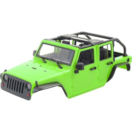 Unassembled Kit 313mm Wheelbase Convertible Open Car Body Shell for 1/10 RC Crawler Axial SCX10 90046 Jeep Wrangler Accessories