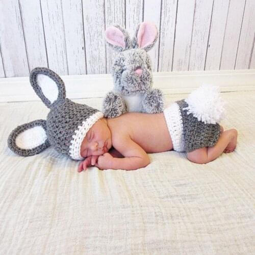 Newborn Photography Props Baby Hat Girls Boys Cap Crochet Knit Costume Outfits Newborn Fotografia Clothes Baby Accessories