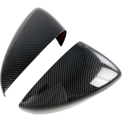 Carbon Fiber Pair Auto Car Rear View Mirrors Protector Cover Molding Trim Fit For Mazda CX-30 CX30 2019 2020 2021