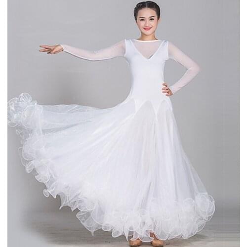 Colors blue waltz dress rumba standard smooth dance dresses Standard social dress Ballroom dance competition dress fringe