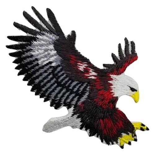 Eagle Animals Cartoon DIY Patch Cool Embroidered Applique Iron on Patches for Clothes Accessories Motorcycle Bags