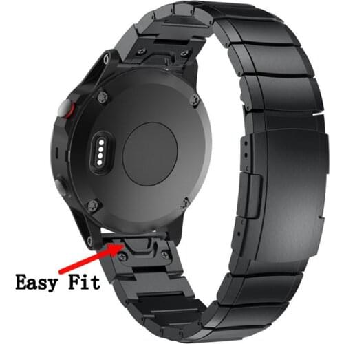 26MM Stainless Steel Watchband Strap For Garmin Fenix 5X Smart Watch Quick Release Metal Easy Fit Wrist Band Strap For Fenix 3